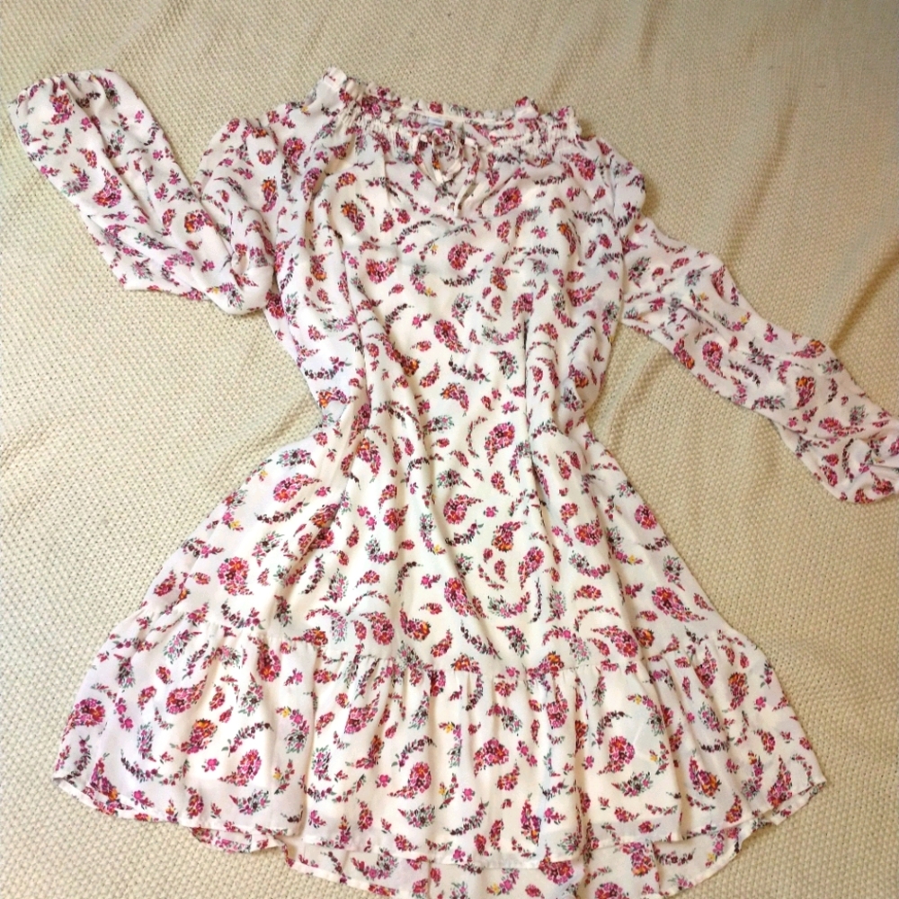 Boho Peasant Paisley Print Dress